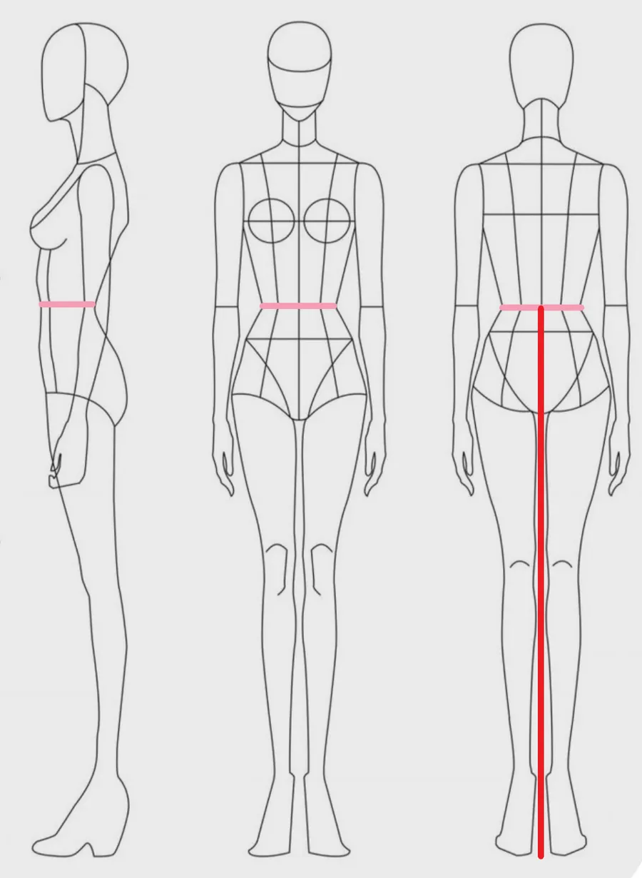 How to measure: Back waist height
