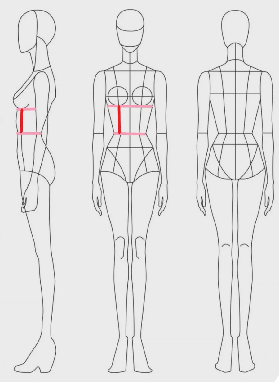 How to measure: Bust base height