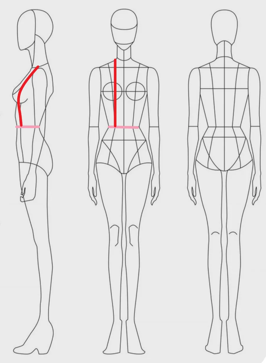 How to measure: Front length to waist